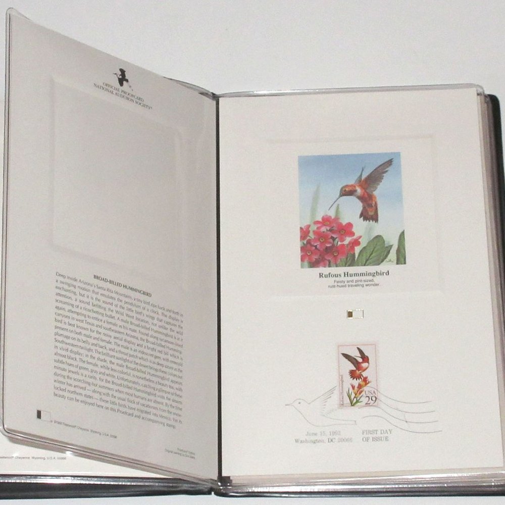 Fleetwood National Audubon Society Don Balke Hummingbird Stamp Proof Cards